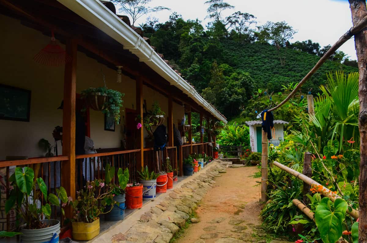picture showing the front porch of La Teresita, a Colombian coffee farm where one of Hatillo Coffee's specialty beans are prduced