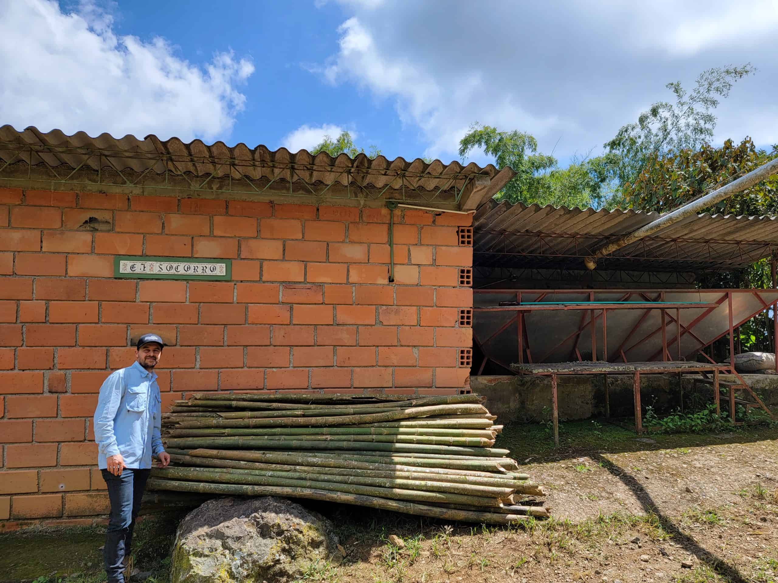 picture showing Miguel Echeverri, Hatillo Coffee's co-founder and Chief Quality Officer, at "El Socorro" coffee farm near Fredonia Antioquia