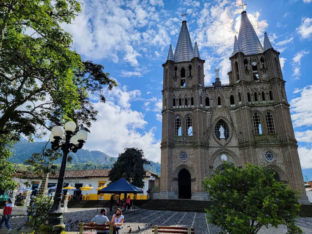 picture showing the Basilica de la sagrada concepcion en jardin antioquia, colombia where Hatillo coffee's finca alto bonito is located