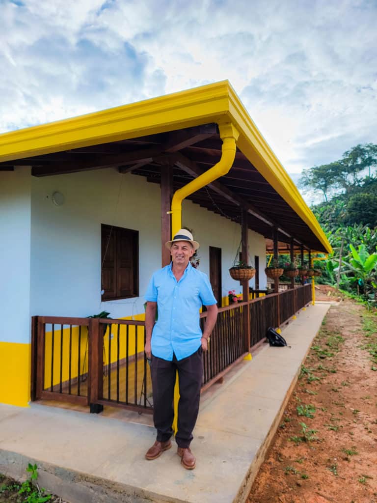 Picture of Don Jorge Marin, one of Hatillo Coffee's single origin micro-lot coffee farmers in his Alto Bonito farm near Jardin Antioquia Colombia